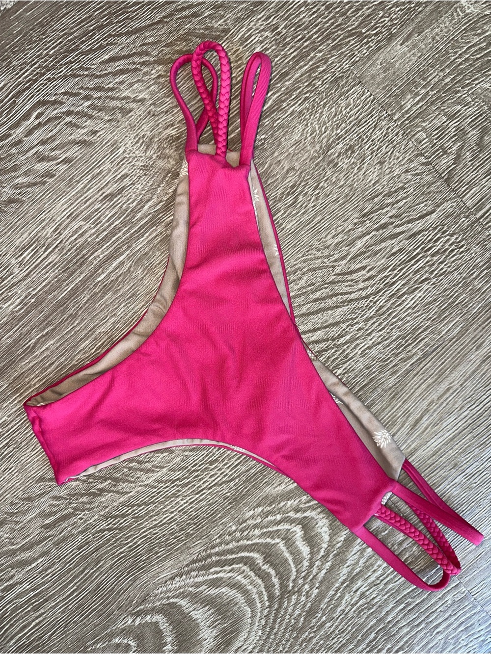 Midori cheeky pink bikini bottom sz XL